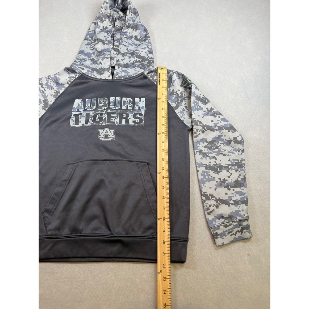 Colosseum Youth Auburn Tigers Digital Camo Hoodie Sweatshirt Grey Size M 12-14 - Picture 2 of 5